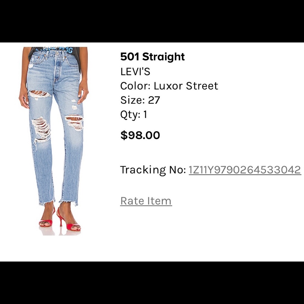 Levi’s 501 straight jeans.